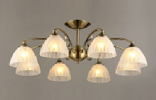 Люстра потолочная восьмирожковая Мелодия Света Е27 Медь картинка 